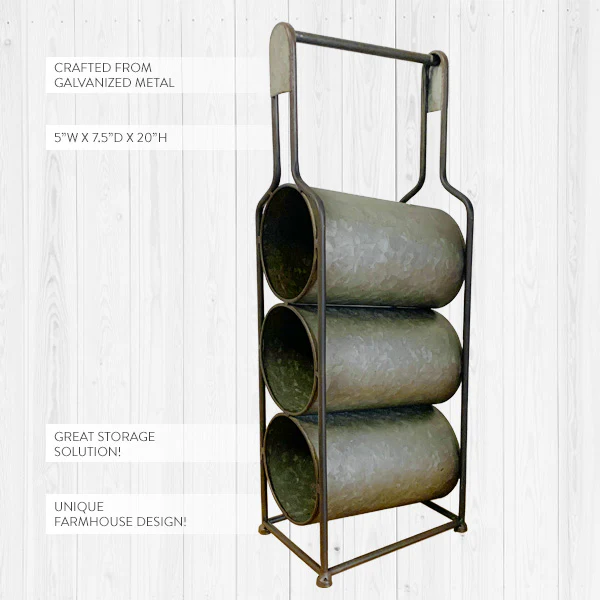Vertical Galvanized Storage Caddy