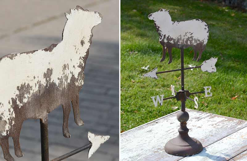 Distressed Sheep Weathervane