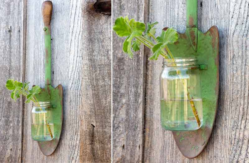 Wall Mounted Green Shovel Planter