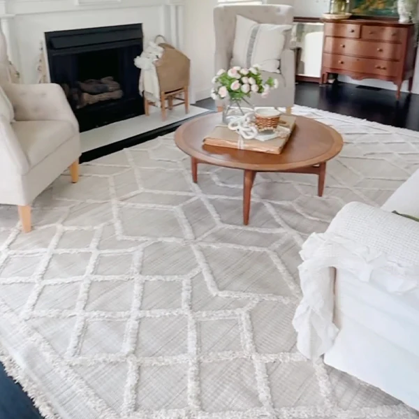 Modern Moroccan Trellis Area Rug