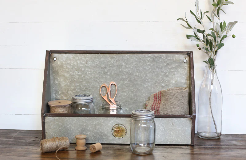 American Mercantile Galvanized Metal Bin