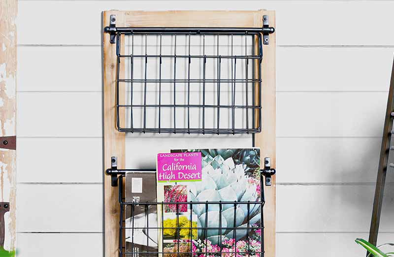 Wood and Metal Wall Organizer