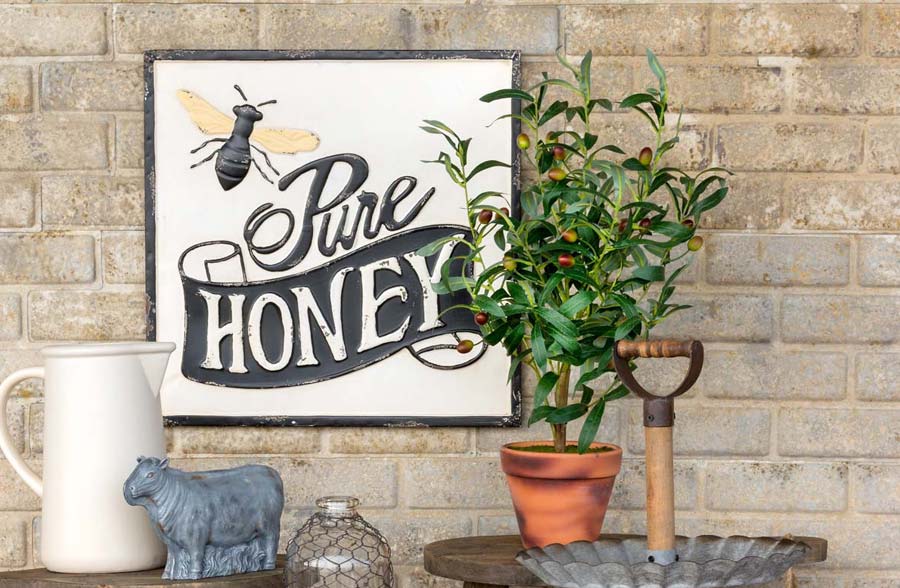 Handcrafted Potted Olive Topiary