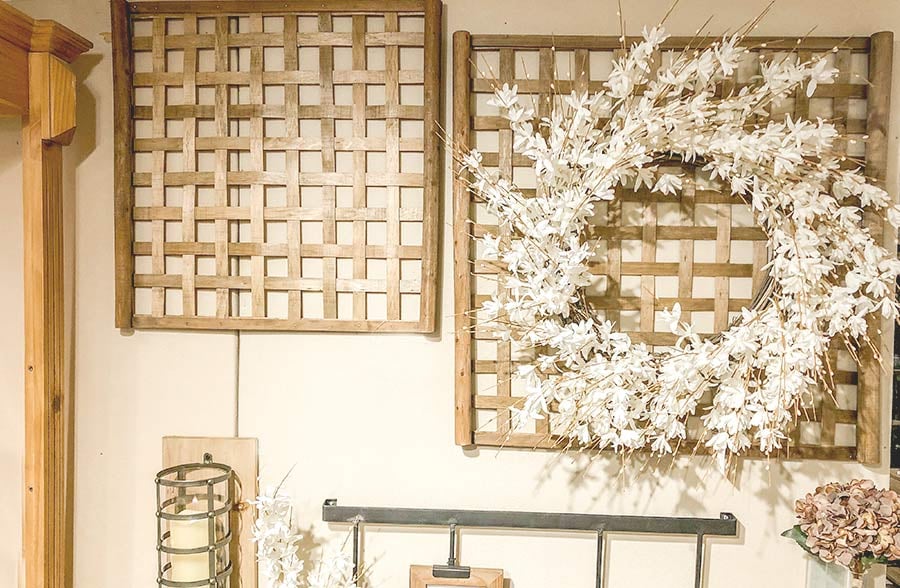 Tobacco basket Inspired Wood Wall Decor, Set of 2
