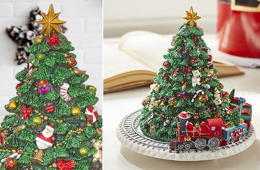 Musical Christmas Tree With Moving Train