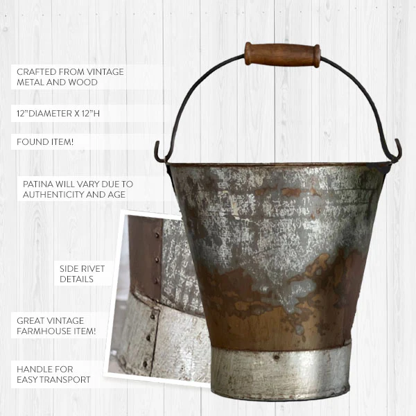 FOUND Vintage Iron Pail