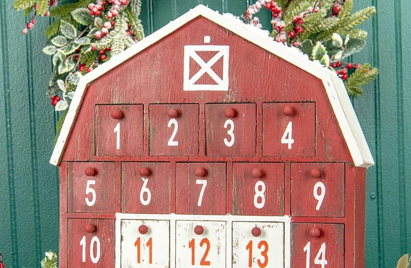 Wooden Barn Advent Calendar