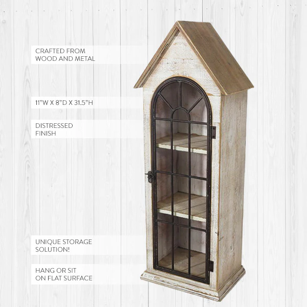 Three-Tiered Distressed House Cabinet