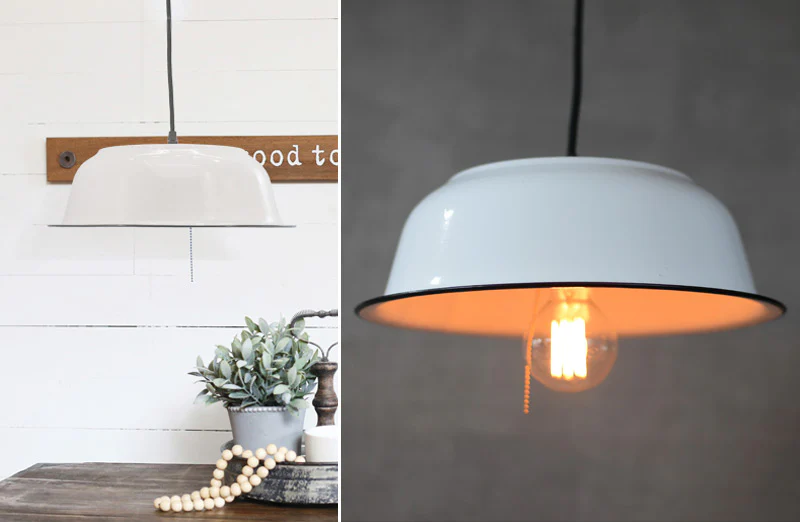 Industrial Style Enamel Pendant Light