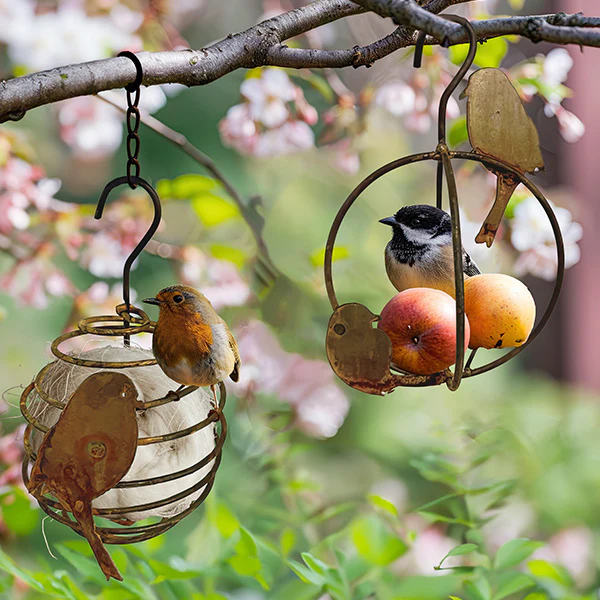 Winged Retreats Hanging Bird Feeder or Nest Starter, Choose Your Style