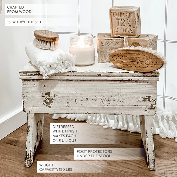 Chippy Wooden Stool Riser