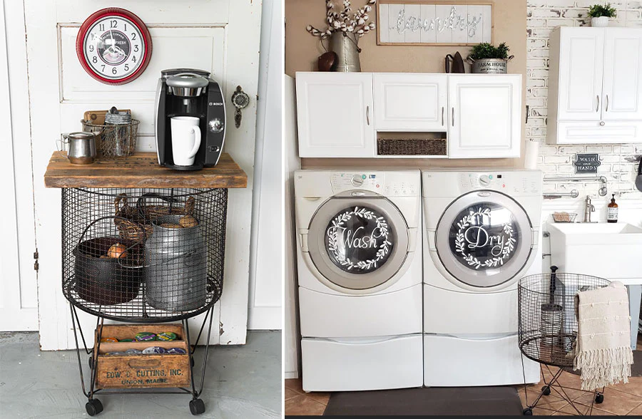 Large Vintage Rolling Storage Cart