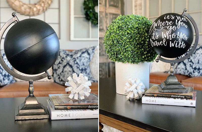 Vintage Black Globe