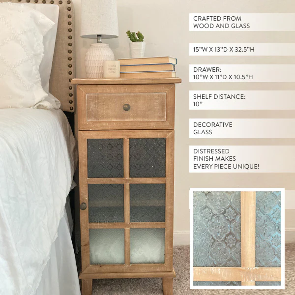 Wooden Storage Side Table