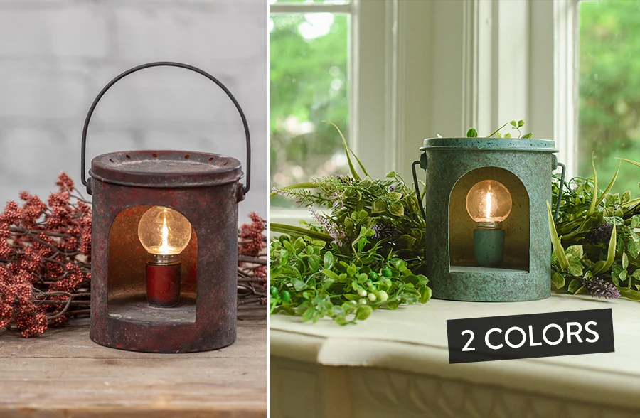 Rusted Patina Can Light, Pick Your Color