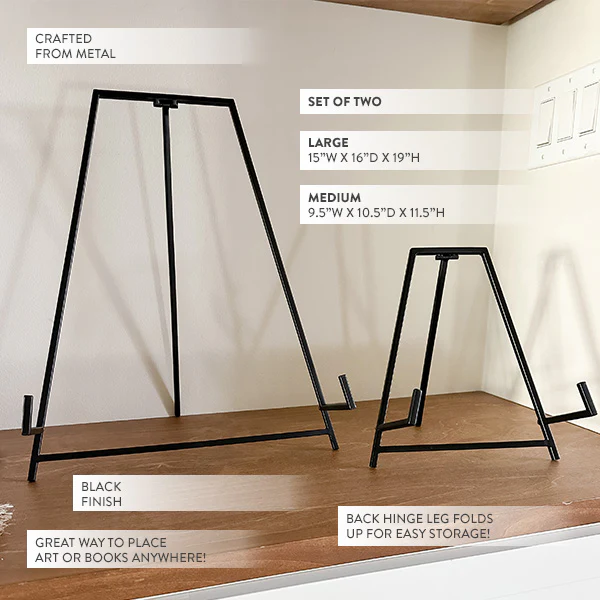 Metal Tabletop Easel Stand, Set of 2