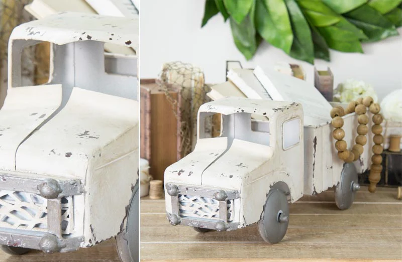 Vintage White Truck Planter