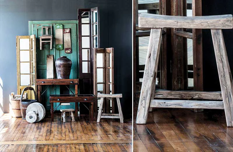 Repurposed Vintage Primitive Stool