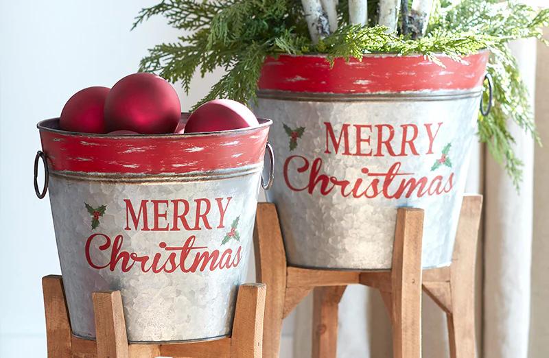 Christmas Planters with Stand