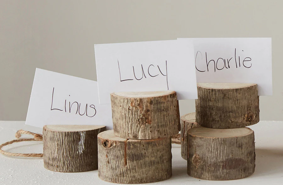 Poplar Wood Card Holders, Set of 6