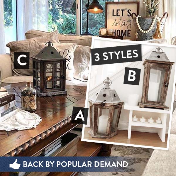Oversized Reclaimed Wooden Lanterns, Pick Your Style