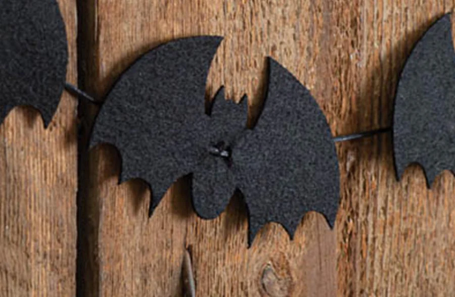 72 Inch Long Black Bat Garland