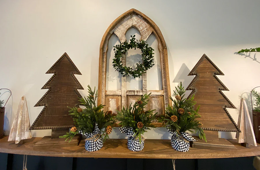 Distressed Wood Cathedral Wall Arch